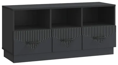 Image de Meuble TV vidaXL noir 102 x 34,5 x 47 cm en aggloméré