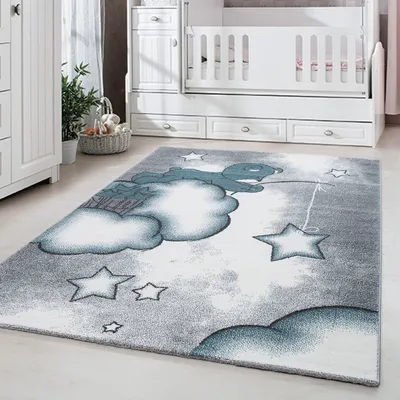 Obrázek produktu pro Carpetsale24 Koberec do dětského pokoje, dětský koberec, chlapecký koberec trendový vzor obdélníkový a kulatý měkký rozměr 140x200 cm