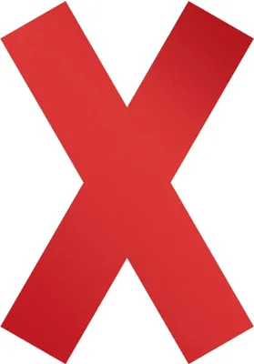 Produktbild von Hinweisaufkleber 'Kreuz' ablösbar VE=10x5 Stück