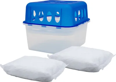 Produktbild von Ultra Fresh Luftentfeuchter Granulat Box - 1er Pack + 2x Nachfüllbeutel - Raumentfeuchter mit Auffangschale