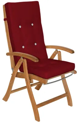 Produktbild von Sitzauflage für Hochlehner im 6er-Pack, Farbe Rot