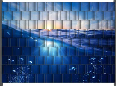 Produktbild von Wallario Zaunsichtschutz mit Motiv Wellen im Meer bei Sonnenuntergang für Ein- und Doppelstabmatten Zäune in der Größe 250 x 180 cm