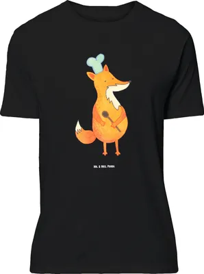 Produktbild von Mr. & Mrs. Panda Tshirt Fuchs Koch - Schwarz - Geschenk, Chefkoch, Bäcker, Hungrig, Kochen, T-Shirt, Lustiges, Shirt, mit Spruch, Oversize, Lustig