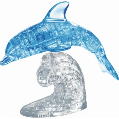 Produktbild von Puzzles 3D Crystal Delfin blau 100T.