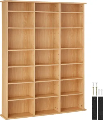 Image de Étagère bibliothèque Stevie 105,5x19x136,5cm - marron hêtre