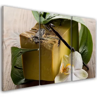 Produktbild von Triptychon auf leinwand religiös - beige 120x80 cm Feeby beige wandbild bereit zum aufhängen
