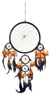 Produktbild von Traumfänger Mobile 25 cm handgefertigt Boho Deko, Wanddeko, Zimmerdeko