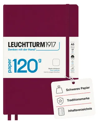 Produktbild von LEUCHTTURM1917 364425 Notizbuch 120g/m² Paper Edition, Hardcover, Medium (A5), P
