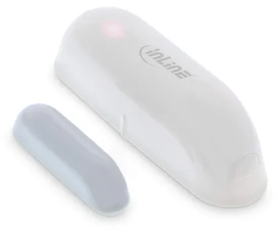 Produktbild von InLine SmartHome Tür- oder Fenstersensor, Kabellos, WLAN, Weiß, 2400 MHz, 45 m, Tür/Fenster