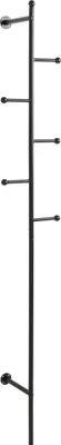 Obrázek produktu pro Wandgarderobe >Aspen< in schwarz, Stahl - 24,6x171,2x20,7cm (BxHxT)