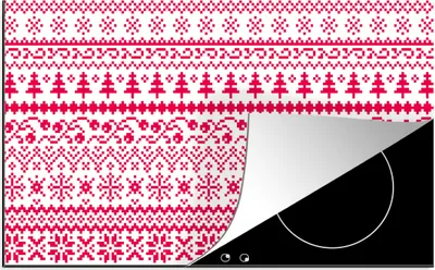 Produktbild von KitchenYeah© Herdabdeckplatte Weihnachten - Muster - Baum , 89x51cm, Küche Deko, Glaskeramikkochfeld Herdabdeckung, Abdeckplatte fùr Kochfeld