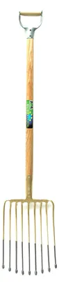 Productafbeelding van MM Eurotool Aardappelvork 9 tands met dul en houten steel 95 cm