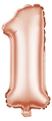 Produktbild von Folienballon Zahl 1 rosegold 100 cm