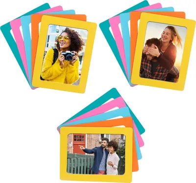 Productafbeelding van Belle Vous Magnetische fotolijstjes met magneten (verpakking van 15) voor foto's van 10 x 15 cm - Magnetische collage fotolijstjes voor koelkast en andere oppervlakken