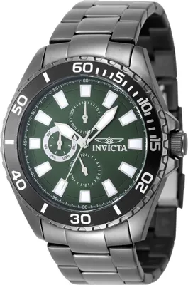 Obrázek produktu pro Invicta Pro Diver 29930 Pánské Hodinky - Quartz Hnutí - Nerezová Ocel se Zeleným Ciferníkem - 46 mm