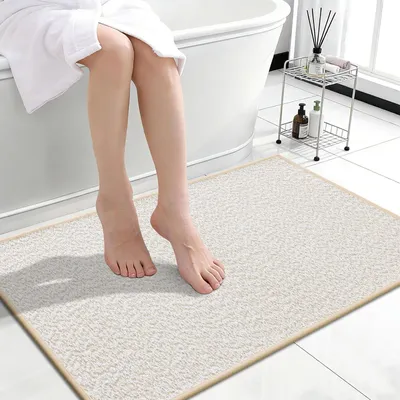 Immagine prodotto di Tappetino da bagno sottile, antiscivolo, assorbente e ad asciugatura rapida, 60 x 90 cm