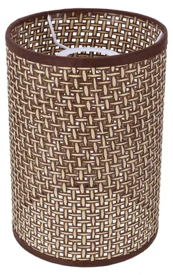 Produktbild von Solidchoice Lampenschirm aus Bambus/Rattan – Atmungsaktiv – Retro-Stil – Ersatz für E27/E14 – Trommelförmiger Lampenschirm – Geeignet für Schlafzimmer/Wohnzimmer – Lampe