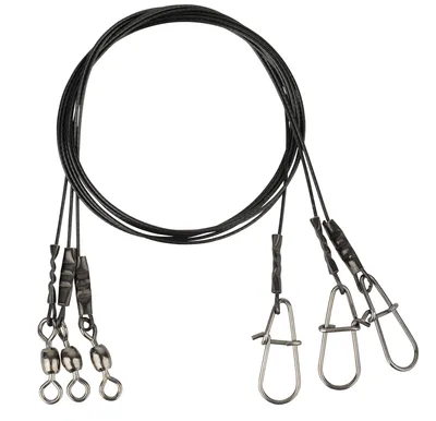 Produktbild von Savage Gear Black7 Trace 20cm 0,35mm 7kg - 3 Stahl Raubfischvorfächer