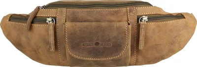 Produktbild von Greenburry Bauchtasche Leder Hüfttasche Gürteltasche Vintage antikbraun
