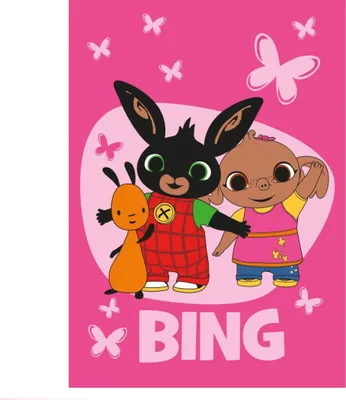 Obrázok produktu pre Detská fleecová deka Bing Bunny Butterflies 100x150 cm