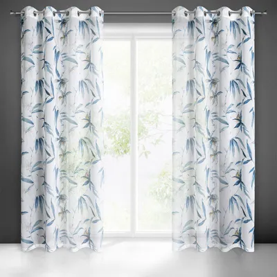 Obrázek produktu pro Eurofirany 398682, Sheer, Bílá, Vzorovaný, Polyester, Prsten, 75 g/m²