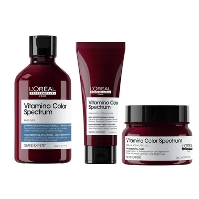 Produktbild von L'Oréal Professionnel Vitamino Color Spectrum Blue 3er Set Shampoo, Conditioner & Maske 750 ml