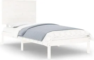Obrázok produktu pre vidaXL Posteľ z masívu bez matraca biela 100x200 cm borovicové drevo
