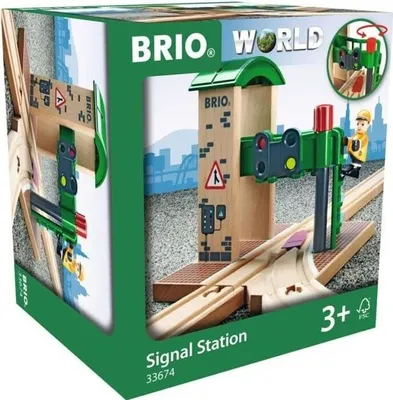 Immagine prodotto di Brio World Station de Controle et d'Aiguillage, accessori per trenini in legno, Ravensburger, dai 3 anni in su, con personaggio