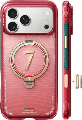 Produktbild von TORRAS Q3 Air x Portuguese(FPF) für iPhone 17 Pro hülle mit echtem Airbags Doppelter Schutz & 360° Magnetischer Robust Ständer, Wave of Passion