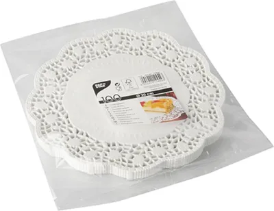 Obrázok produktu pre Papstar Tortenspitzen Durchmesser 20cm weiss 100 Stück 12454