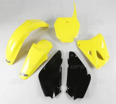 Image de Kit de carénage UFO PLAST, 6 pièces, ensemble de carénage en plastique pour Suzuki RM L 85 cm³, années de fabrication 2003 - 2023, couleur : jaune / noir - 2