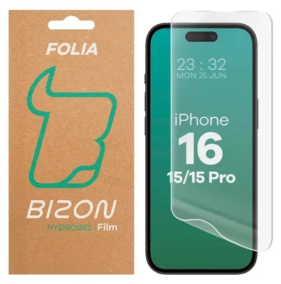 A product packaging and a smartphone screen protector.