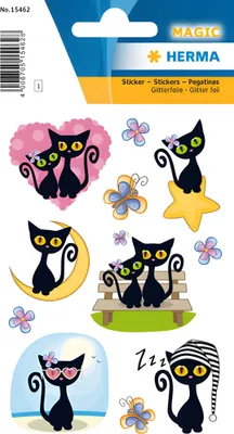 Image de Herma MAGIC Autocollants Chat Mignon Film Scintillant