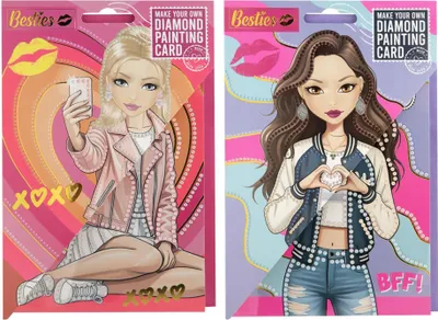 Produktbild von Karte „Besties“ mit Diamantmalerei + Umschlag