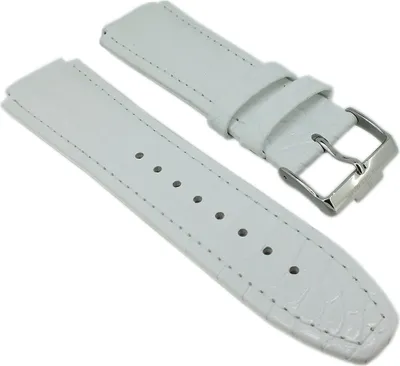 Produktbild von Jacques Lemans Cirox | Uhrenarmband Leder weiß | Herren > 1-1227