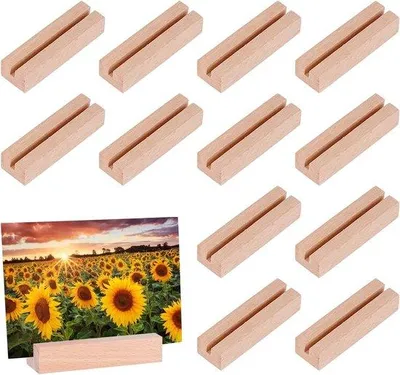 Produktbild von Holz-Tischkartenhalter für Restaurants und Feiern 10x3x2cm stabil