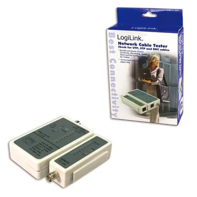 Zdjęcie produktu dla Logilink | Tester kabli RJ45 i BNC z jednostką zdalną