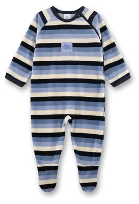 Produktbild von Sanetta Baby-Strampler blau geringelt Mammut aus Nicki 68