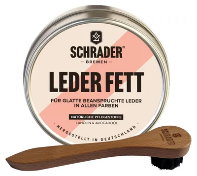 Lederfett farblos 250 ml mit Bürste – Lederpflege & Imprägnierung