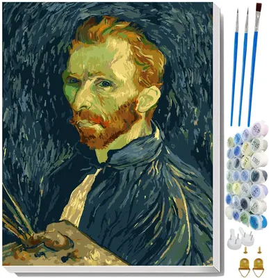 Immagine prodotto di Kit per dipingere per numero - "Alberi di mandorlo in fiore" di Van Gogh - 40x50 cm