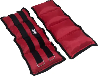 Produktbild von Rebecca Mobili Paar Fußgewichtmanschetten Armgewichte Rot 2 x 2 kg