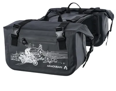 Produktbild von 50L wasserdichte Motorradsatteltasche mit abnehmbarer Hartplatte