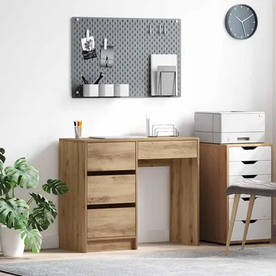 Zdjęcie produktu dla Maison Exclusive - Biurko z płyty drewnopodobnej "Artisan Oak", wymiary: 90 x 37,5 x 75 cm