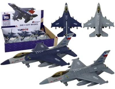 Produktbild von Lean Toys Modell eines Flugzeugs mit Reibungsantrieb, marineblau oder grau