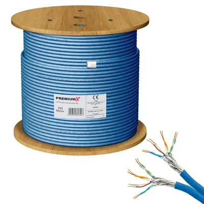 Produktbild von PremiumX 100m CAT 8 Netzwerkkabel Duplex LAN Kabel Ethernet Datenkabel