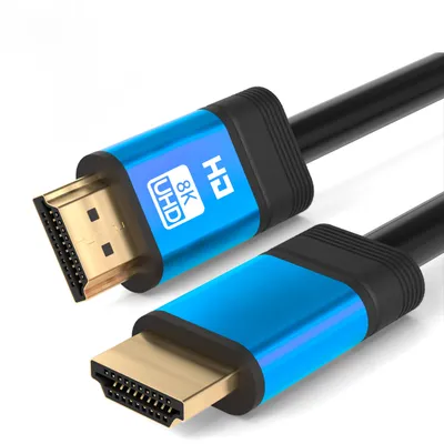 Produktbild von Qost – Premium HDMI-Kabel 2.1 – HD High Speed 8K – Blau – 3 Meter – 8K 60Hz – 4K 120Hz – 48 Gbps