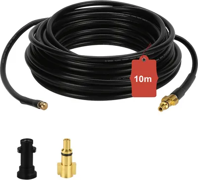 Produktbild von EINFEBEN 10m Rohrreinigungsschlauch Schlaeuche Rohrreiniger Set für Kärcher Kränzle K2 - K7 Hochdruckreiniger
