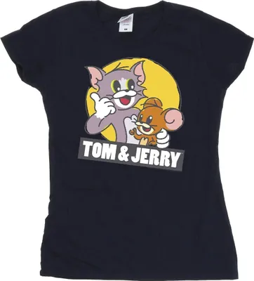 Produktbild von Tom And Jerry - "Sketch Logo" T-Shirt für Damen BI43769 (M) (Marineblau)