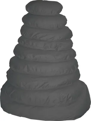 Productafbeelding van Ligkussen met rits antraciet 38 cm Slaapplezier Gebr. de Boon