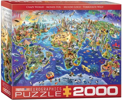 Produktbild von Verrückte Welt - Wimmelbild - 2000 Teile Puzzle im Format 67,6x96,8 cm